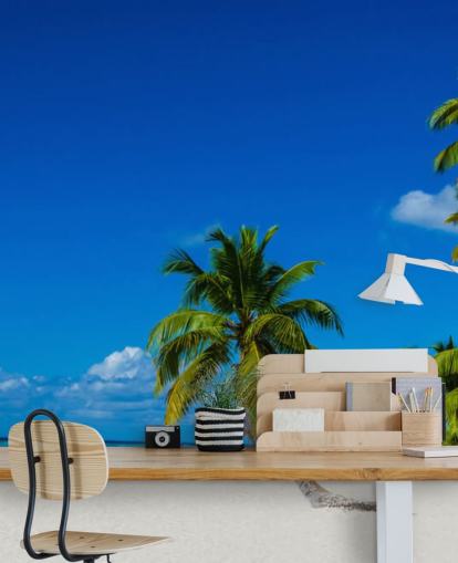 Lone Palm Dominican Republic Beach Wall Mural