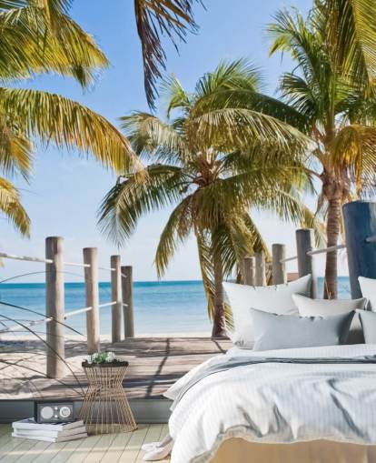 Key West Boardwalk to the Beach Mural Wallpaper