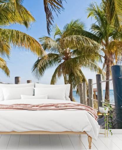 Key West Boardwalk to the Beach Mural Wallpaper