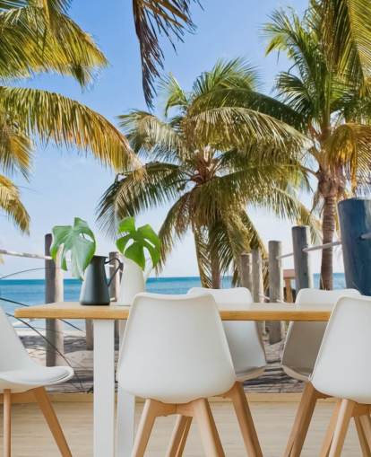 Key West Boardwalk to the Beach Mural Wallpaper