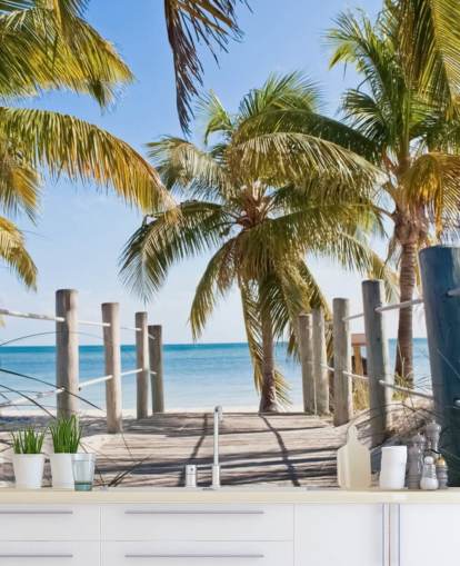 Papel de Parede Key West Boardwalk to the Beach Mural