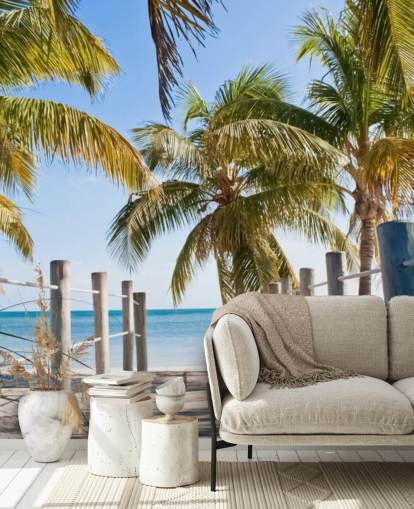 Key West Boardwalk to the Beach Mural Wallpaper Key West Boardwalk to the Beach Mural Wallpaper