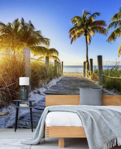 Boardwalk Sunrise Wallpaper Mural Boardwalk Sunrise Wallpaper Mural