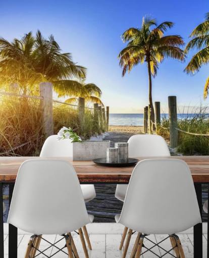 Boardwalk Sunrise Wallpaper Mural