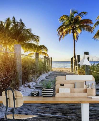 Boardwalk Sunrise Wallpaper Mural