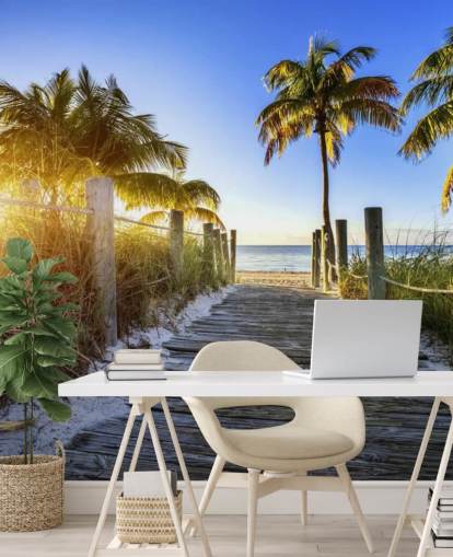 Boardwalk Sunrise Wallpaper Mural