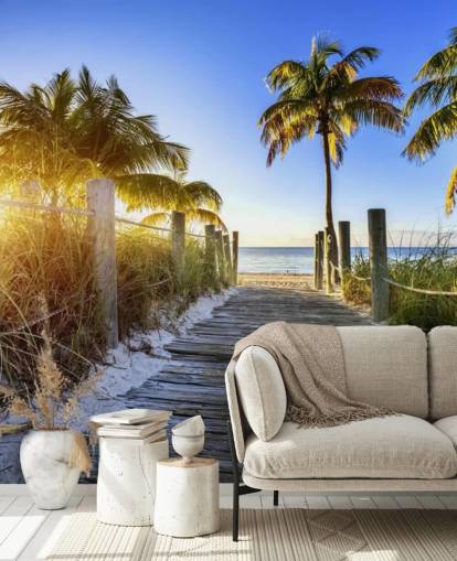 Boardwalk Sunrise Wallpaper Mural