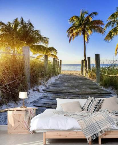 Boardwalk Sunrise Wallpaper Mural