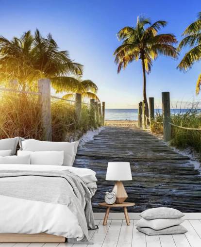 Boardwalk Sunrise Wallpaper Mural