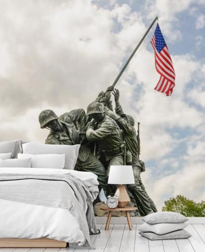 Muurschildering van het Washington Memorial Statue