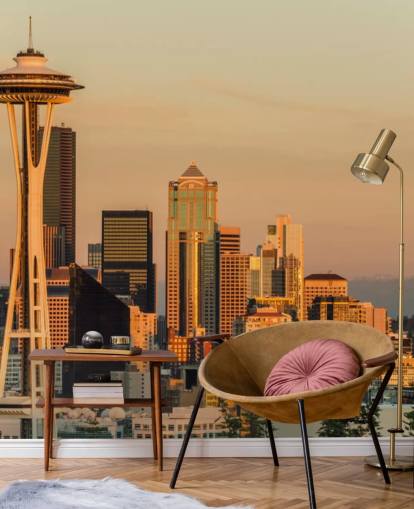 Seattle am Abend Hintergrundbild Seattle am Abend Hintergrundbild