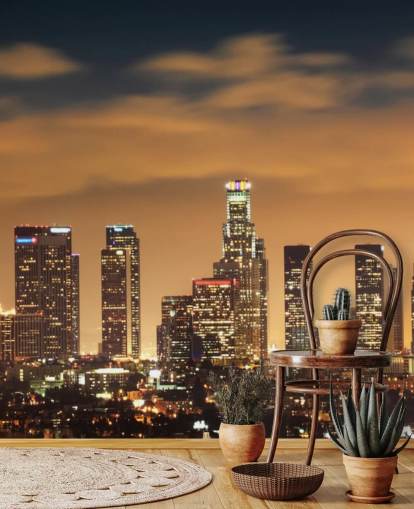 Los Angeles Skyline Solnedgang Los Angeles Skyline Sunset Wallpaper Los Angeles Skyline Solnedgang Los Angeles Skyline Sunset Wallpaper