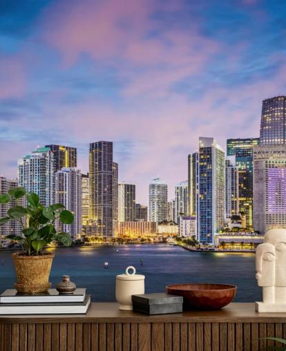 Skyline di Miami, Florida Miami Skyline Florida Wallpaper 