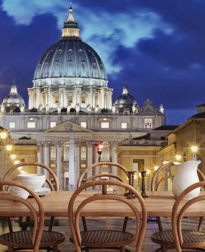 mural de papel de parede roma à noite