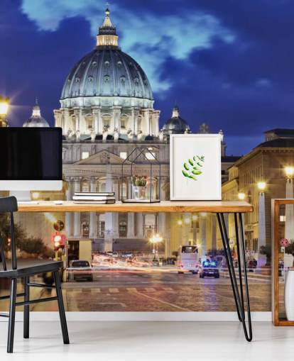 rome at night wallpaper mural