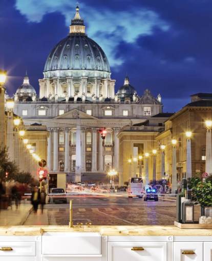 rome's nachts behang muurschildering