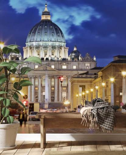 rome at night wallpaper mural