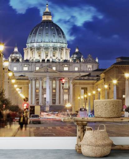 rome om natten tapet veggmaleri