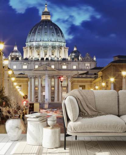 rome at night wallpaper mural