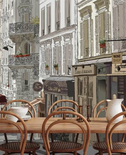 Papel pintado de Montmartre, Paris