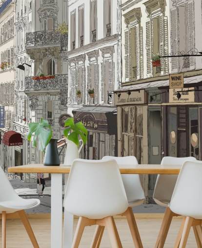 Papel pintado de Montmartre, Paris