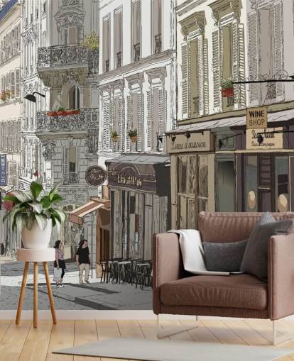 Papel pintado de Montmartre, Paris Papel pintado de Montmartre, Paris