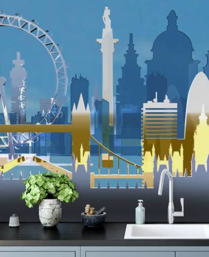 abstrakte Londoner Tapete