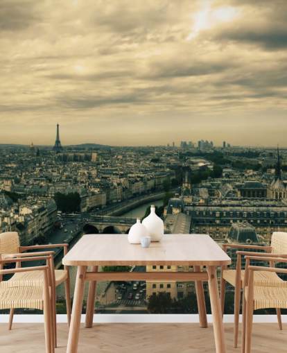 Papier Peint Skyline de Paris depuis Notre Dame