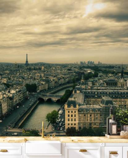 Papel de Parede de Paris Skyline from Notre Dame