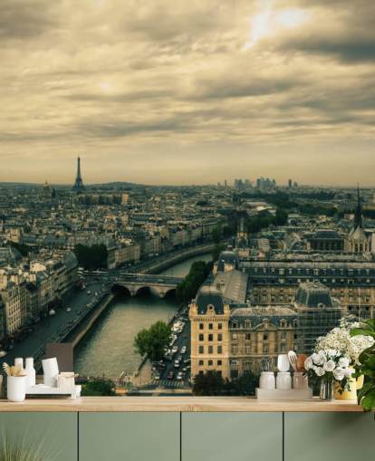 Paris Skyline fra Notre Dame Baggrund