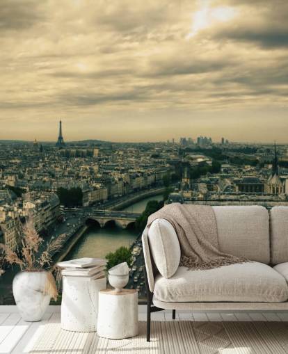 Paris Skyline från Notre Dame Wallpaper