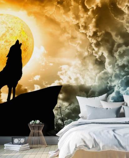 Fondo de pantalla de Lobo aullador