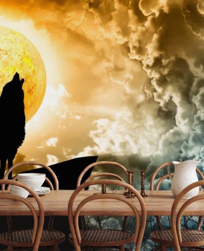 Fondo de pantalla de Lobo aullador