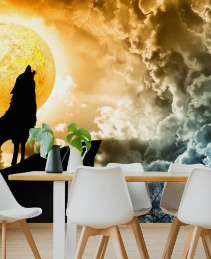 Fondo de pantalla de Lobo aullador Fondo de pantalla de Lobo aullador