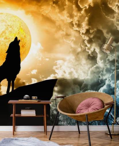 Fondo de pantalla de Lobo aullador