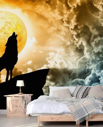 Fondo de pantalla de Lobo aullador