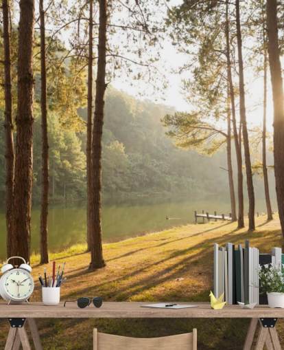 Fondo de pantalla de Forest by Lake