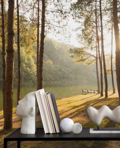 Papel de parede Forest by Lake