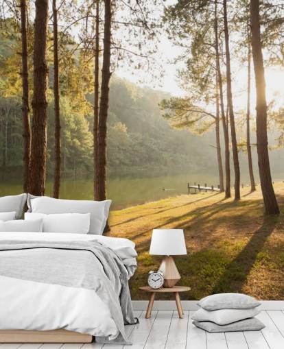 Papel de parede Forest by Lake