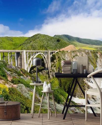 Bro ved kysten Baggrund 