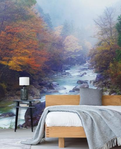 Papel pintado Misty Autumn River