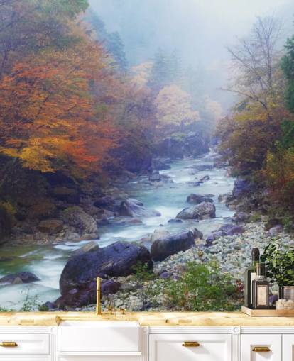 Misty Autumn River Wallpaper Misty Autumn River Wallpaper
