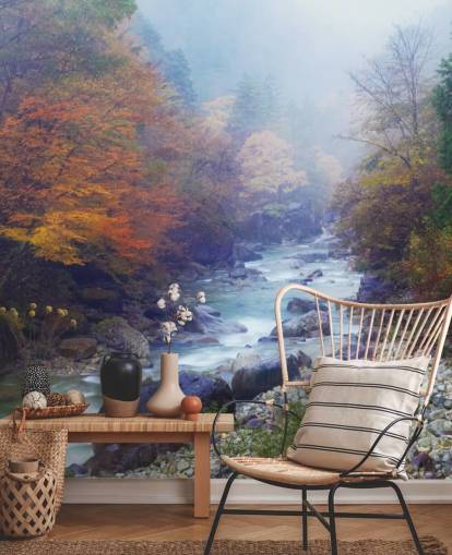 Sfondo Misty Autumn River
