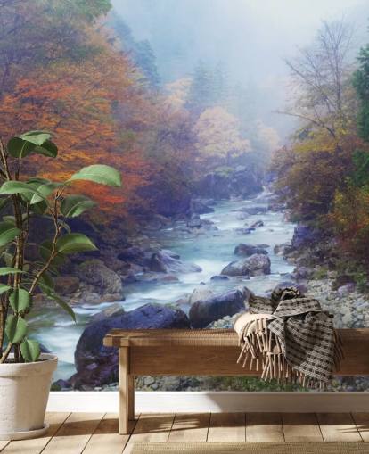 Sfondo Misty Autumn River