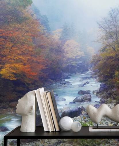 Sfondo Misty Autumn River