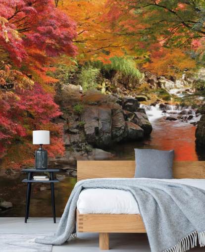 Autumn Japanese River Wallpaper