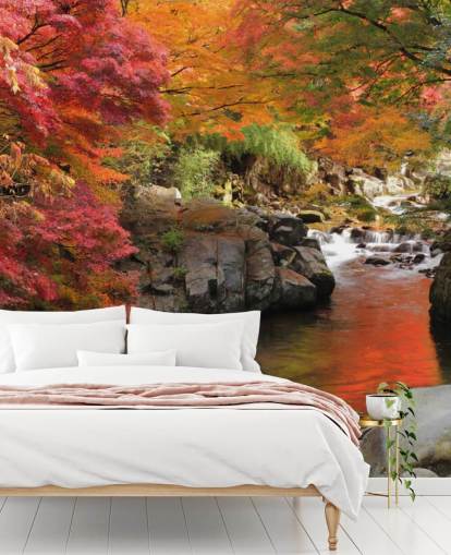 Papel de Parede Outono Japanese River Papel de Parede Outono Japanese River