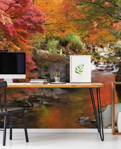 Herbst japanischer Fluss Wallpaper Herbst japanischer Fluss Wallpaper