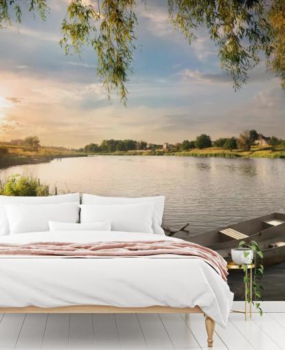 Fluss und Boote Wallpaper