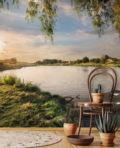 Flod och båtar Bakgrund